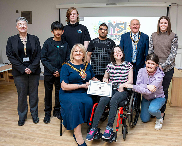 The Mayor Councillor Linda Leach and Consort Mr Pete Mason shared a celebration tea with members of the city’s HY5!.