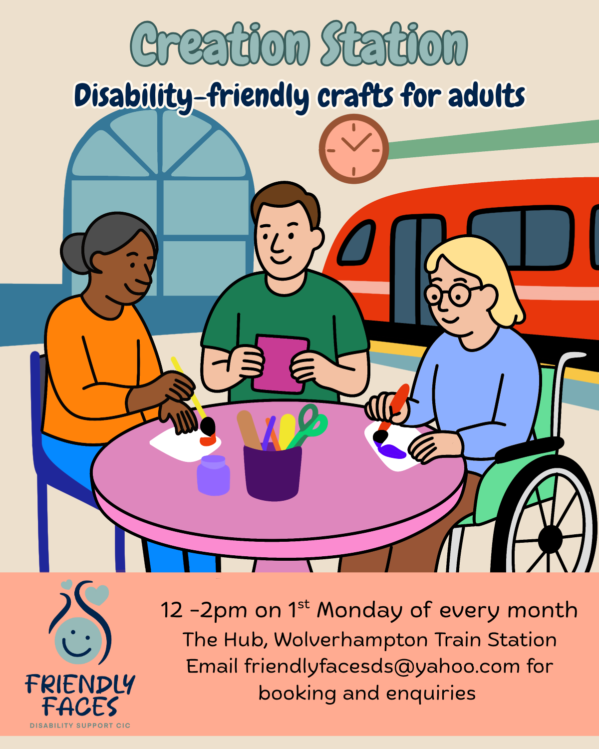 Friendly Faces - Art and Crafts for adults 